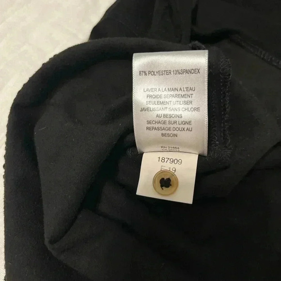 2/$12 Foxcroft Faux Suede Button Down Shirt 6 Black Relaxed Fit Classic Preppy - Picture 7 of 10